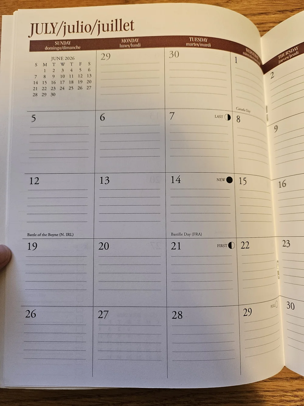 2026 Lavender Floral Monthly Planner